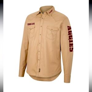 NWT Wrangler Retro Texas A&M Snap Long Sleeve Men's Shirt Size Small